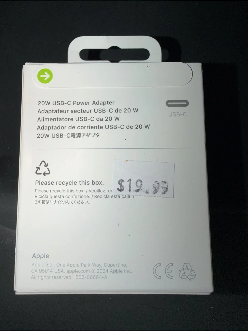 Apple USB-C 20W Power Adapter - White